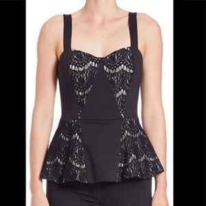 4/$30 GUESS black peplum bustier top - size medium
